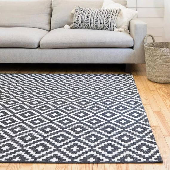 Tapis scandinave géométrique plat Billings